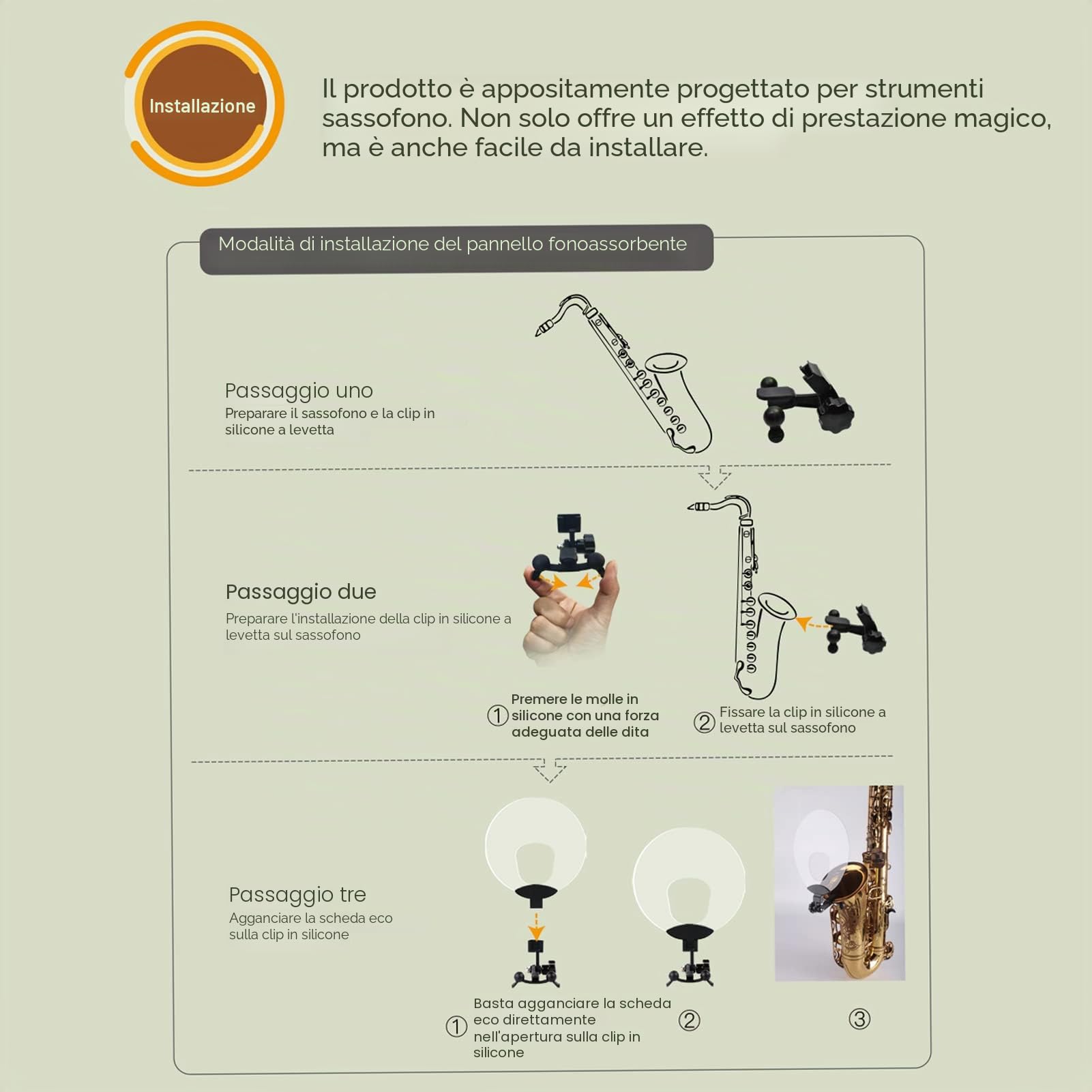 Deflettore di Sassofono, Suono di Deflettore di Sassofono in Plastica con Muto e Riflettere Funzioni Sonore Regolabili Angolare Sax Campanello di Protezione