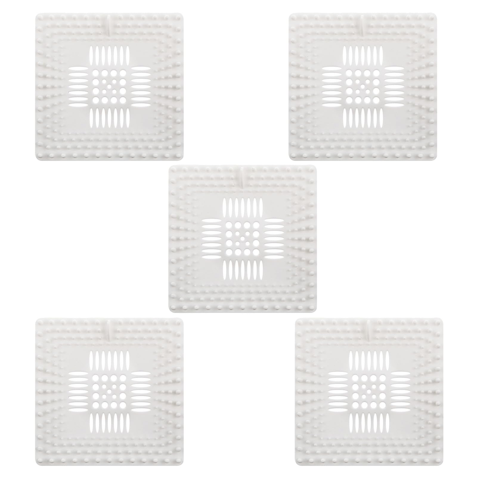Tsophreniq Of 5 Shower Drain Hair Traps Flexible Sturdy Materials Easy to Installion for Bathtub and Kitchen Sinks Drain Covers
