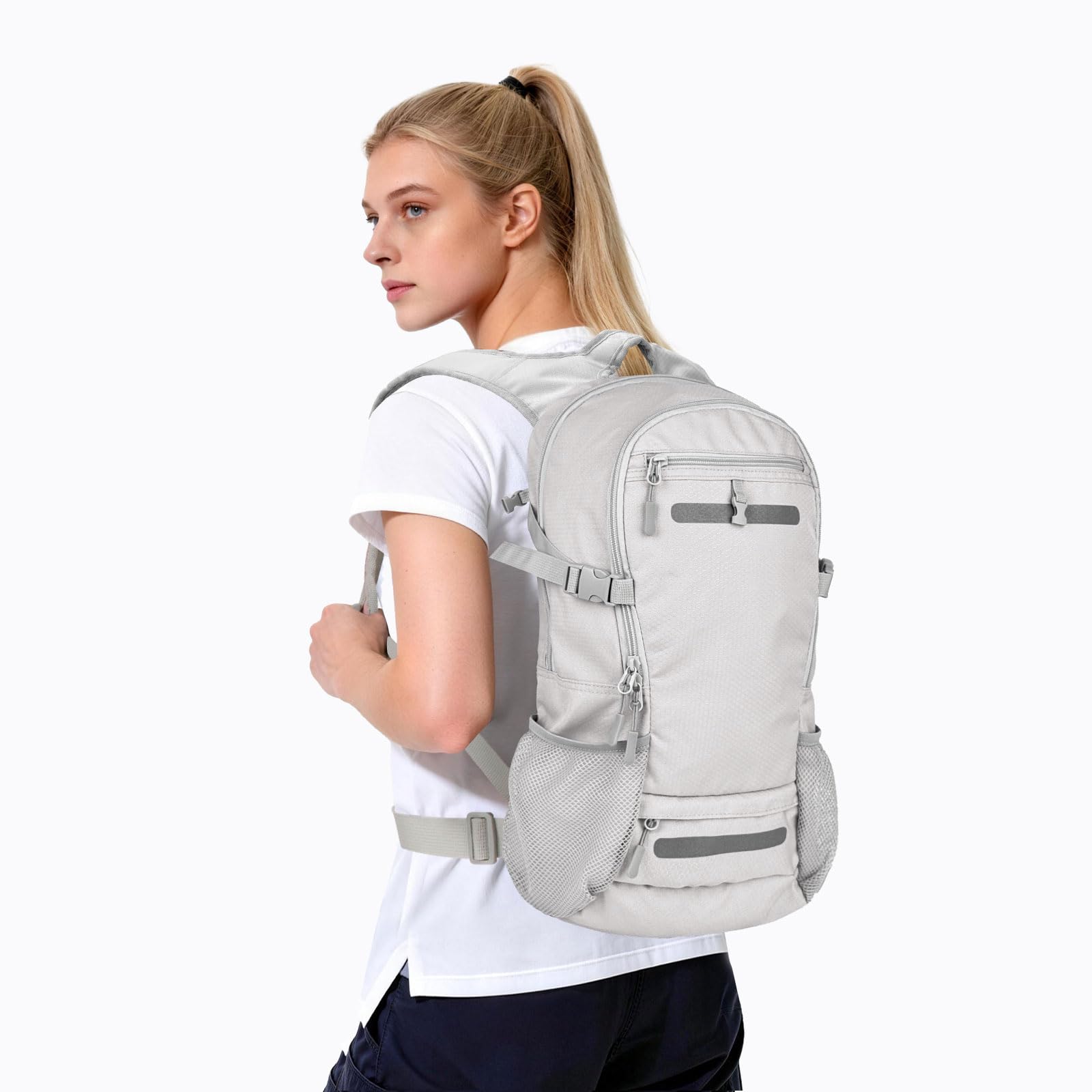 Zavothy Sac à dos d'hydratation résistant à l'eau de 18 l pour poche d'eau de 2 L/3 L – Compartiment caché pour casque et housse de pluie amovible – Sac à dos de randonnée isotherme pour cyclisme