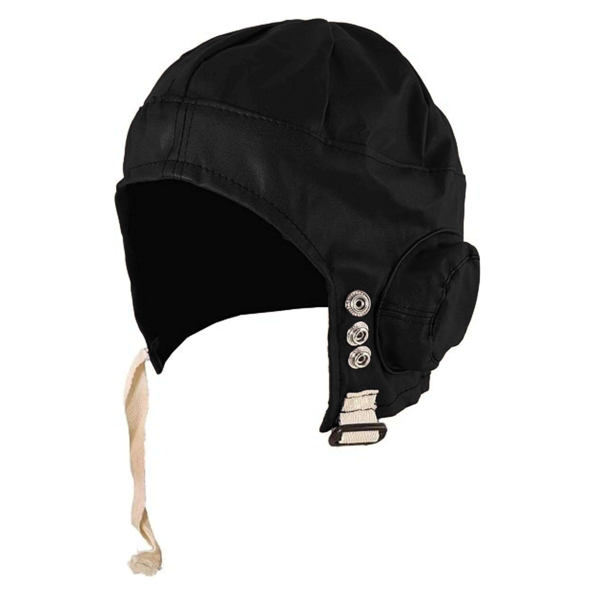 FNA FASHIONS® Black Biggles Hat Pilot Goggles Frame Aviator Grandpa's Great Escape Fancy Dress Kit (Black Biggles Hat + Black Glasses Set) - Image 4