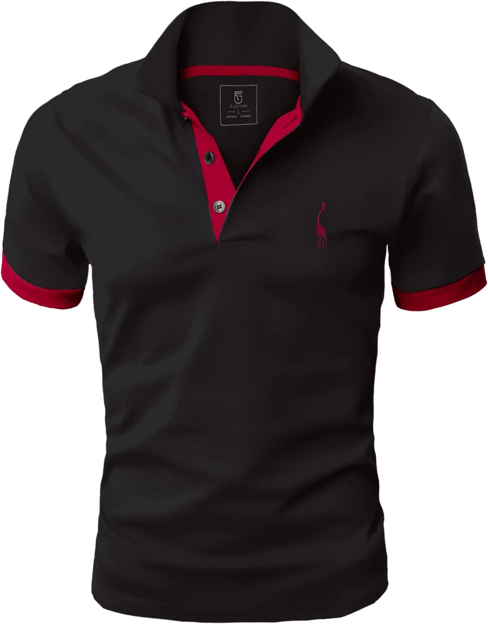 GLESTOREMens Short Sleeve Polo Shirts Golf T-Shirts for Men Cotton T Shirt Poloshirt