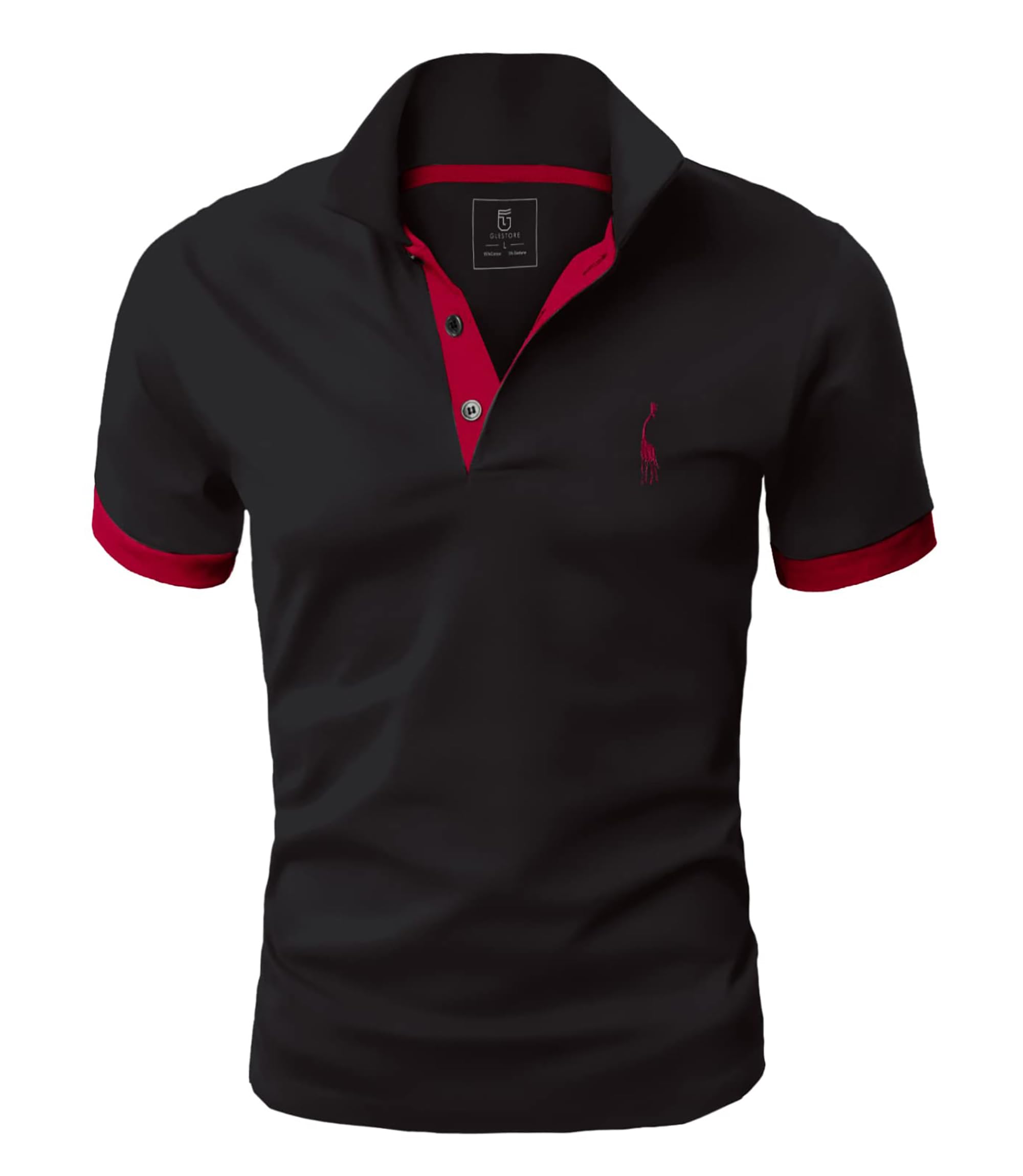 GLESTORE Mens Short Sleeve Polo Shirts Golf T-Shirts for Men Cotton T Shirt Poloshirt