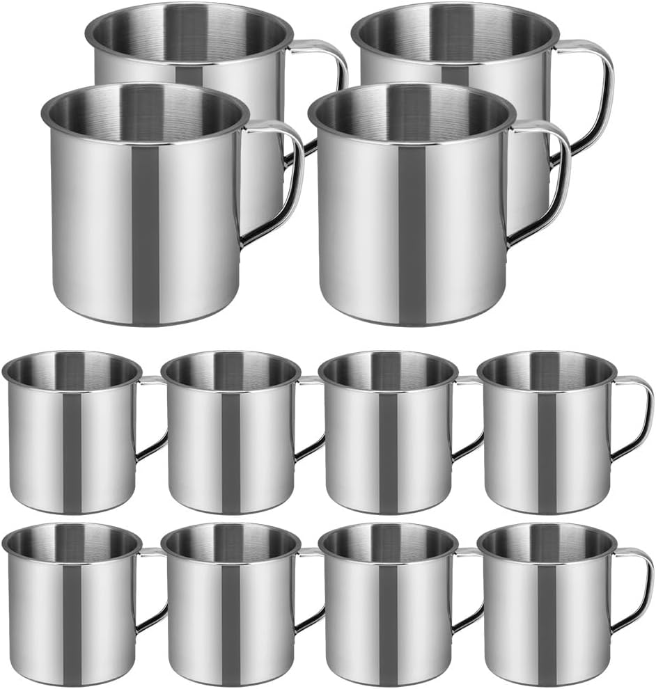 PRETYZOOM Stainless Steel Camping Mug Portable Small Water Cup for Kids Kindergarten Students Spill-Resistant Drinking Cup 2.55X2.55X2.16In - Image 6