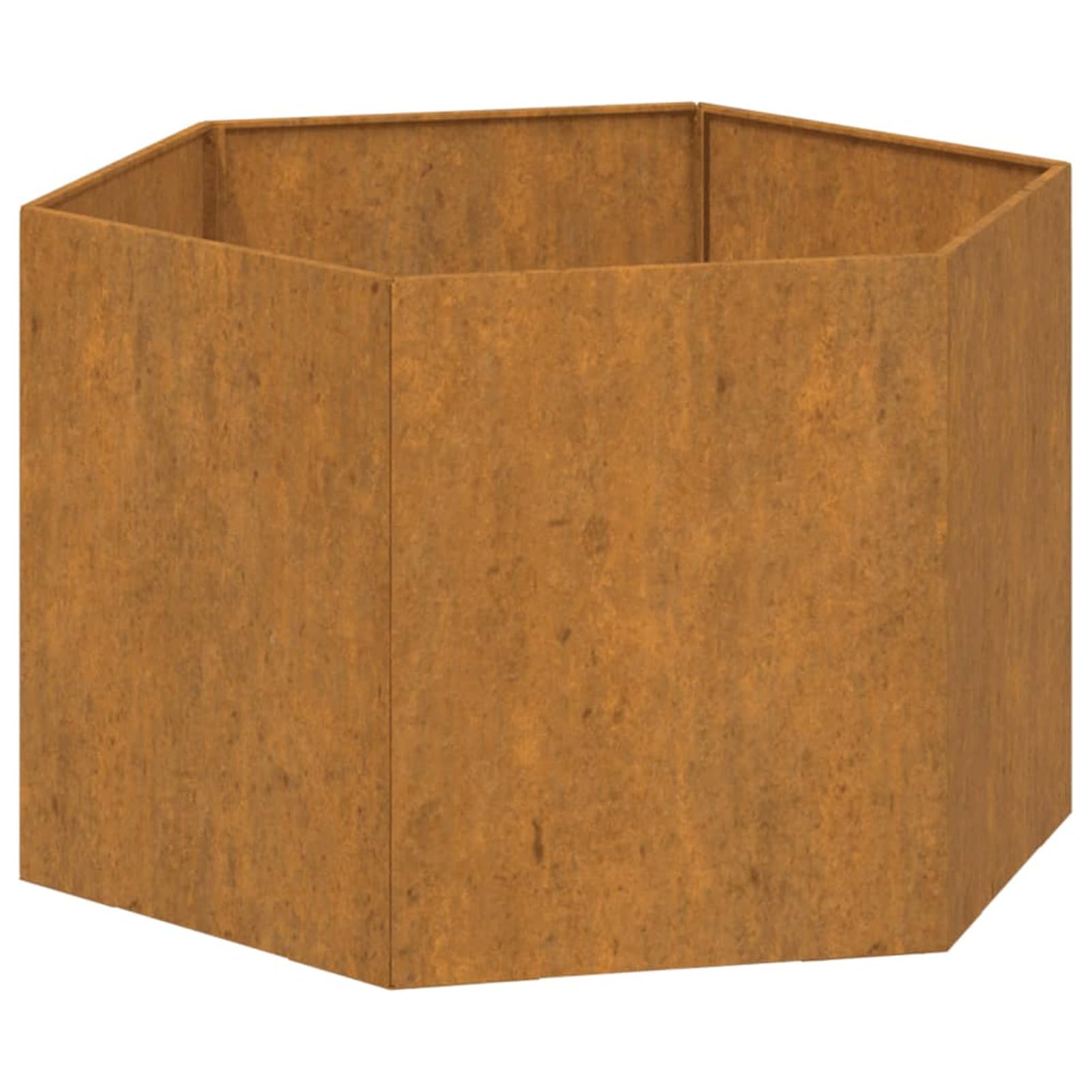 ShGaxin Skrzynka na kwiaty, doniczki zewnętrzne, doniczka zewnętrzna, taras ogrodowy, stal corten szara 60x60x45 cm