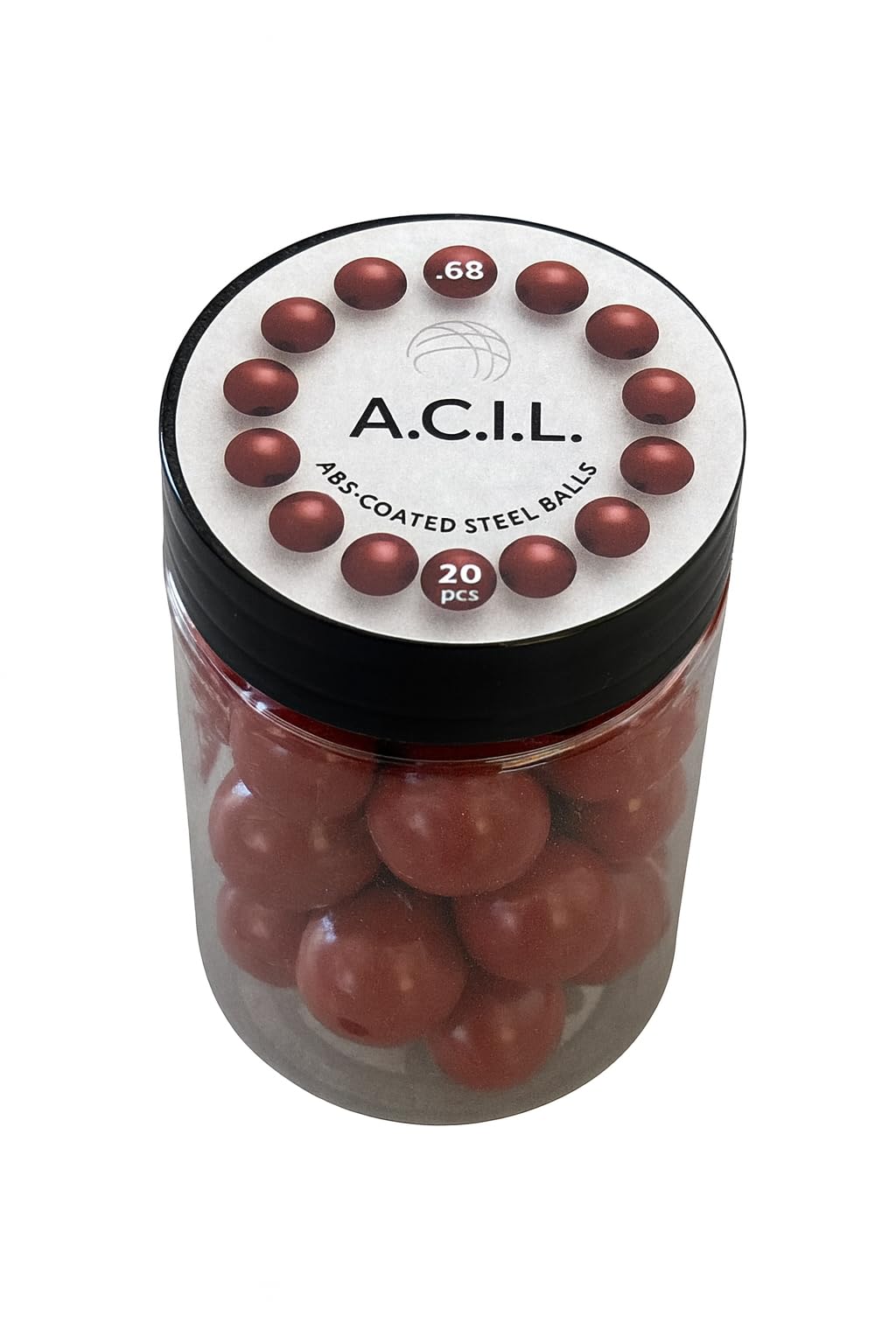 ABS-Coated Steel Balls .68 Cal – 10 grams Solid Precision Rounds for Paintball, RAM & Home Defense – Durable Reusable Hard Nylon Shell Projectiles – 20 Pieces