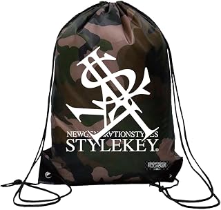 STYLEKEY (スタイルキー) 迷彩ナップサック ROYAL CAMO KNAPSACK(SK99ET-KS02) カモ柄 迷彩柄 ロゴ ジムバック リュック シューズバック バックパック エコバック 運動 通学 通勤 ストリート系