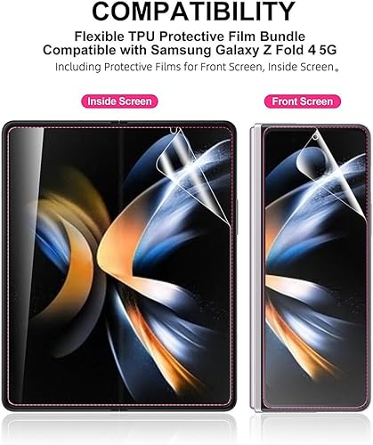 Miniatura 3 de Protector de pantalla de película de hidrogel compatible con Samsung Galaxy Z Fold 4  Fold4 Película protectora flexible de TPU no de vidrio Alta