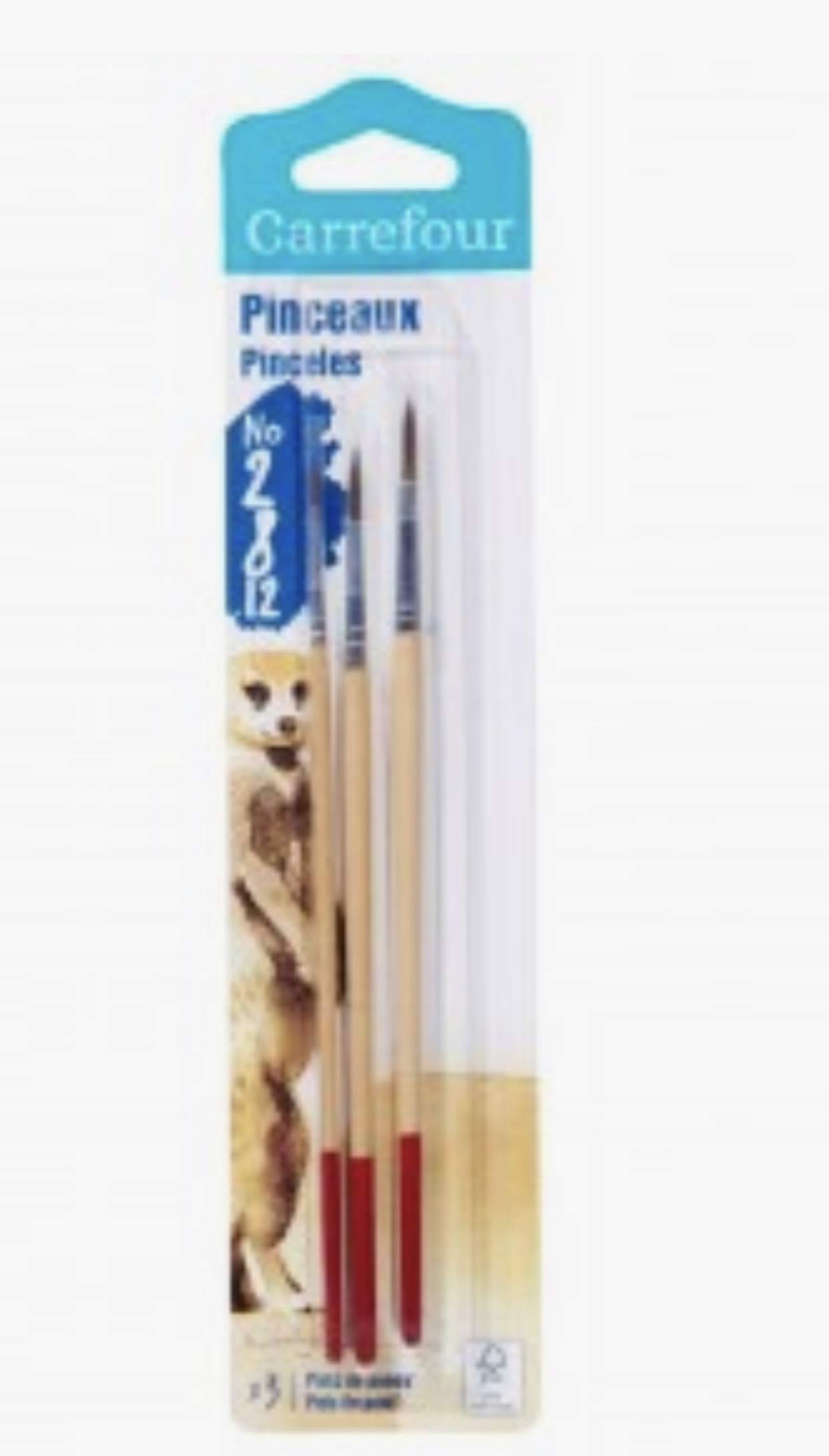 Set of 3 painting brushes no 8/12/2