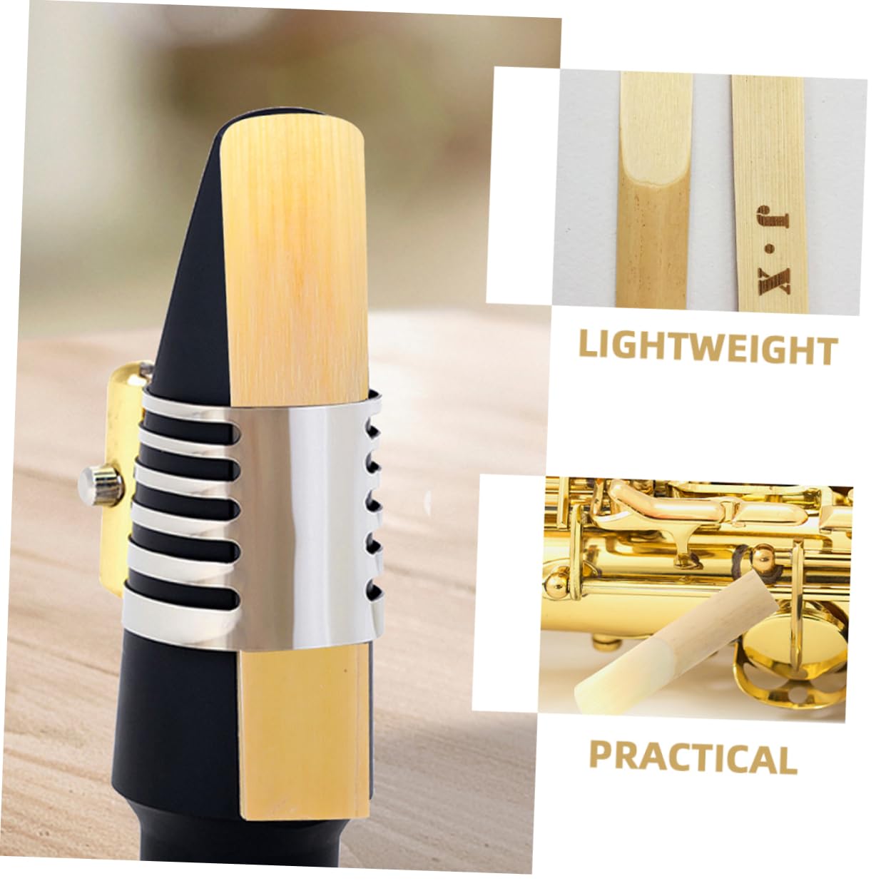 GOOHOCHY 10pcs Clarinet Reeds Durable Replacement Musical Instrument Reeds for Rich Tone and Sound for Professionals and Beginners Easy to Carry for Performances