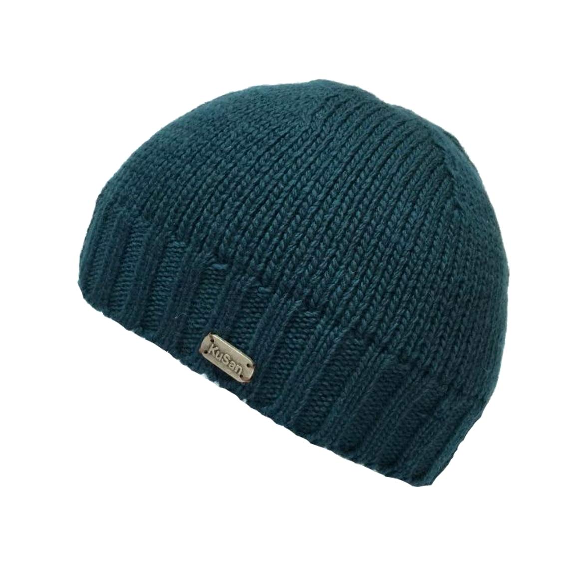 Kusan 100% Merino Wool Pull On Beanie Fisherman Hat PK1826 (Teal)