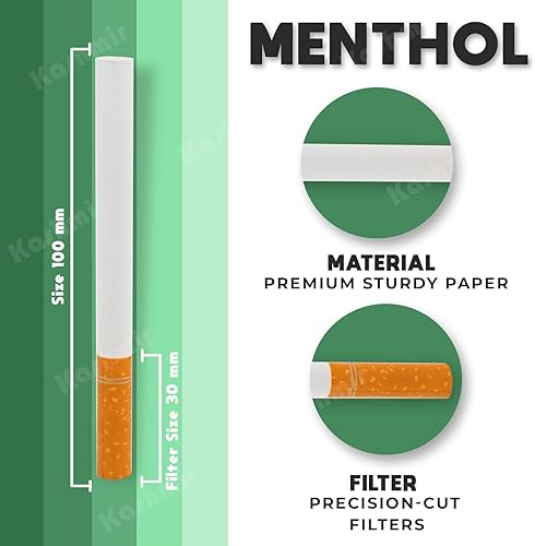 Miniatura 3 de Roxwell - Tubos para cigarrillos con filtros de mentol, sabor suave, 3.937 in (1000 tubos - 5 cajas)