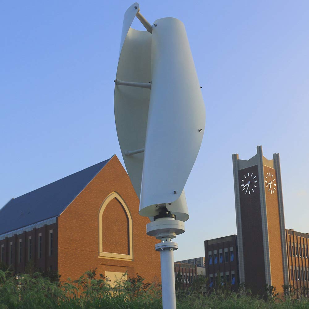 Generador de imán permanente de turbina de viento vertical de 1000 W con controlador MPPT híbrido 3 fases 24 V 48 V 96 V Eje Maglev generador sin núcleo molino de viento (color naranja, 24 V-1000 W)