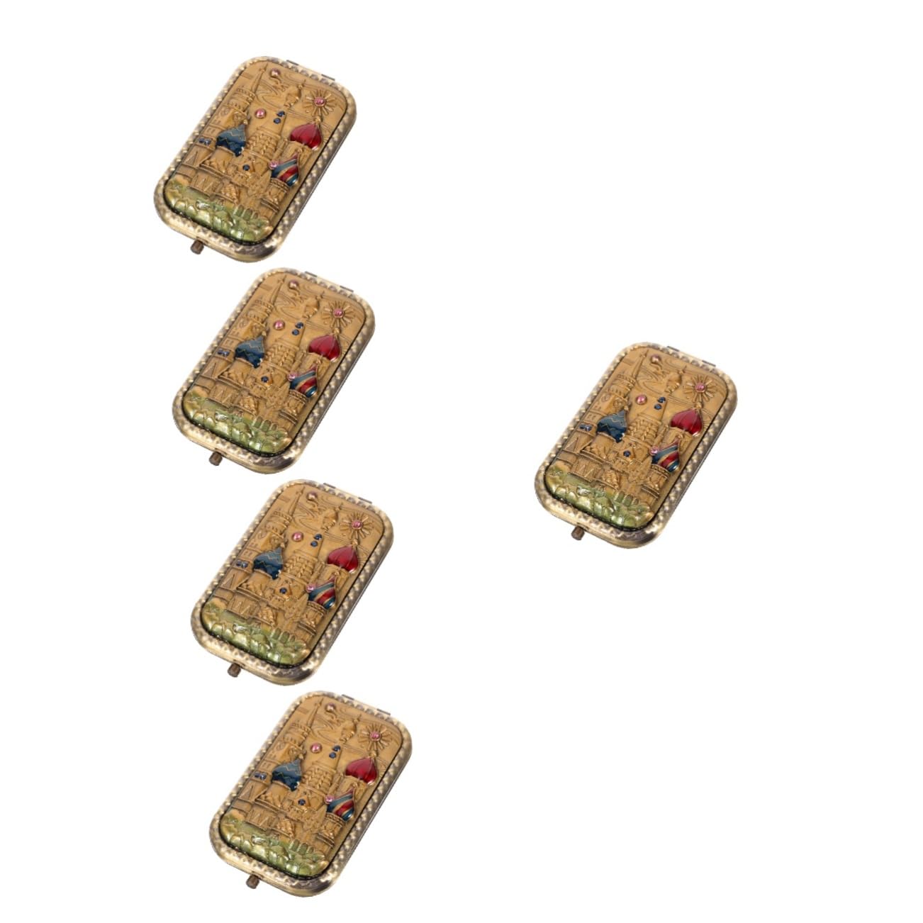 Miroir de sac en métal de qualité miroir compact pliable pour maquillage de précision