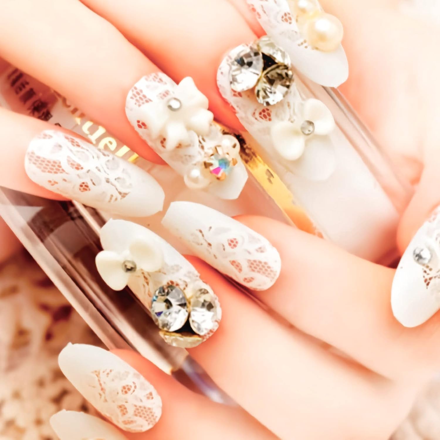 Fashewelry 2600pcs 7 Size Glass Pointed Back Rhinestone with Golden Back 1mm/2mm/3mm/4mm/5mm/6mm/8mm Crystal Faceted Diamond Loose Stone Clear Round Rhinestone Cabochons for Nail Art Replacing Jewelry - Image 6