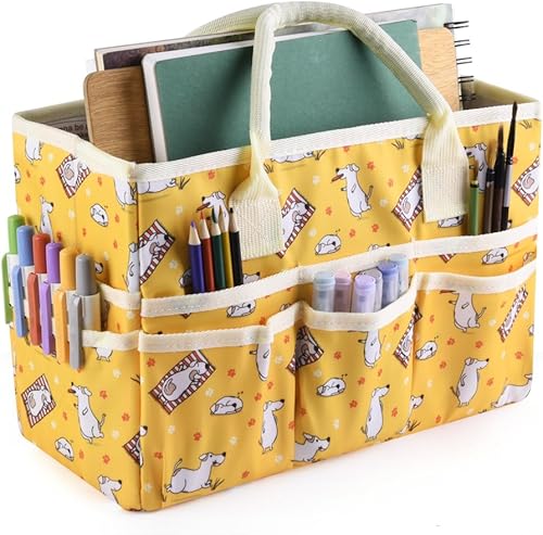 Organizador de manualidades, bolsa de almacenamiento de arte con múltiples bolsillos, contenedores de almacenamiento para arte, manualidades y