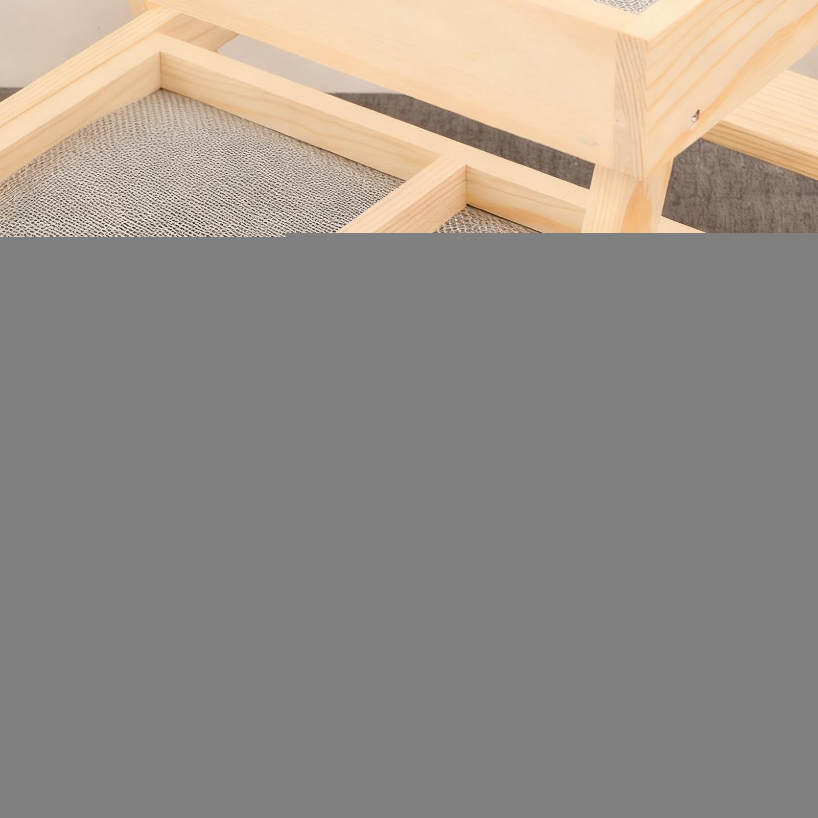 Tavolo da picnic per galline – Legno di pino 38 x 38 x 25 cm | Mangiatoia per galline artigianale senza sprechi, tavolo da picnic in legno carbonizzato con 4 scomparti | pollame, anatre, uccelli