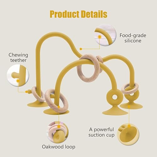 Miniatura 2 de zeeloopbee Juguetes para silla alta con ventosas para niños pequeños con ventosa de silicona Montessori, juguetes educativos de dentición para bebés