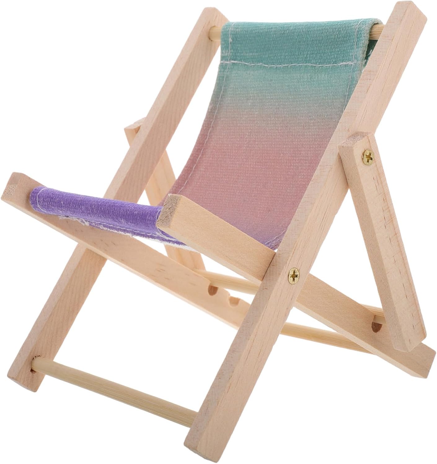 Angoily Miniature Stand Foldable Wooden Holder Chair Beach Phone Desk