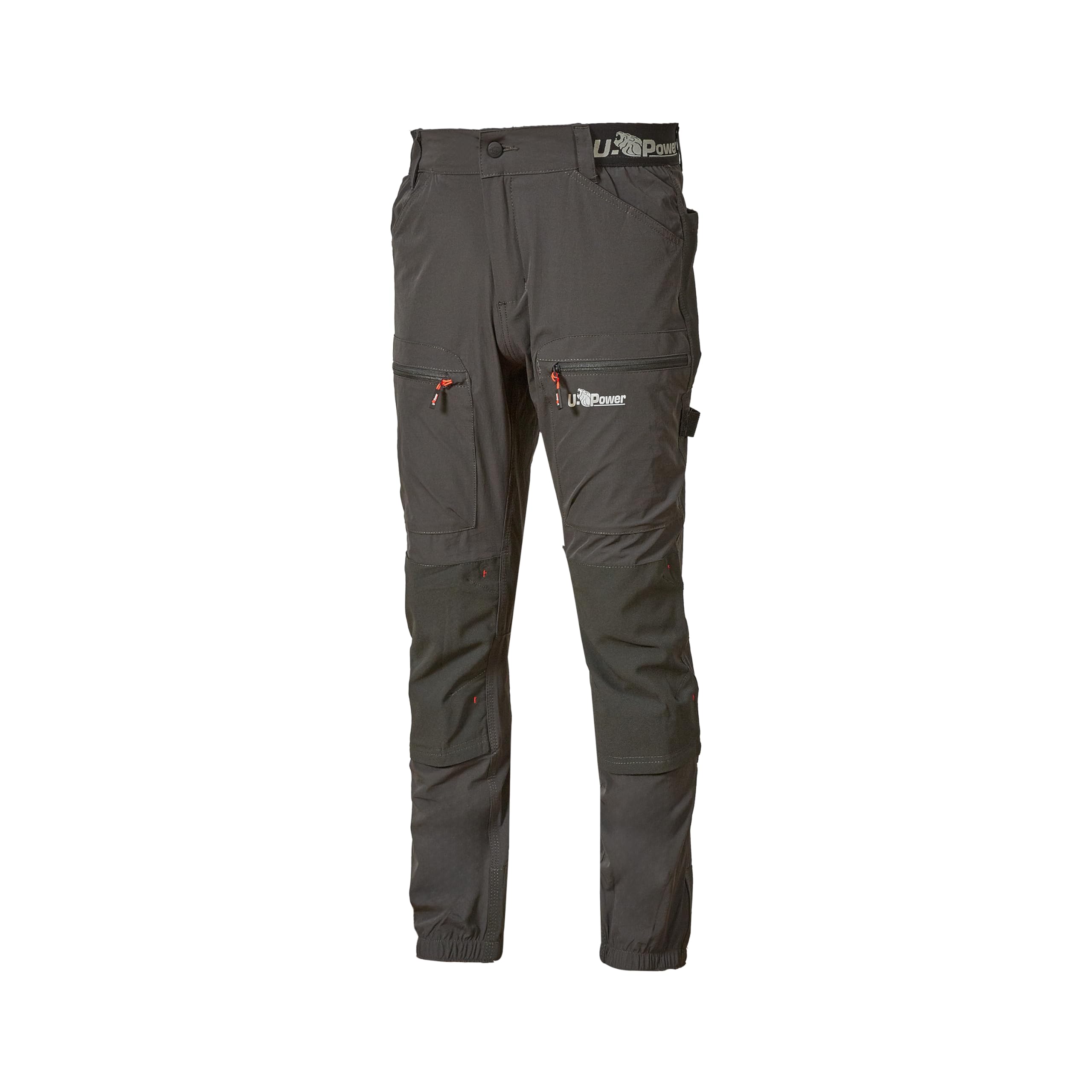 U Power Pantalone Bermuda da Lavoro Estivi, in Tessuto Stretch, vestibilità Jogging Harmony Asphalt Grey Pantaloncini Uomo