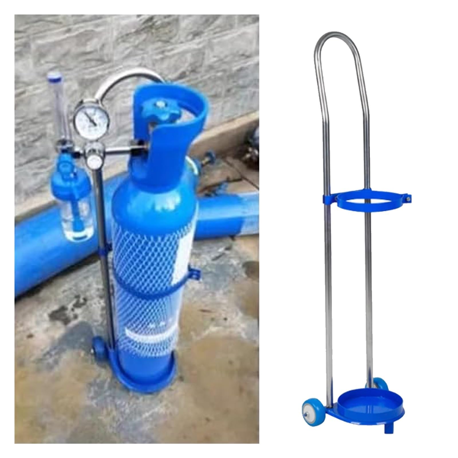 Chariot de rangement pour bouteilles de gaz hôpital et usine