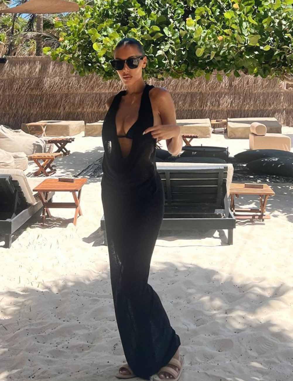 Women's Vintage Cloak Sleeveless Hooded Costume Sheer Lingerie Rave Outfits Long Maxi Cover Up Dress - Image 2