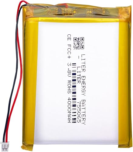Litro 3.8 V 4000 mAh 755065 Lipo Batería recargable de polímero de litio Batería de iones para consola de juegos anbernic RG353V con conector JST