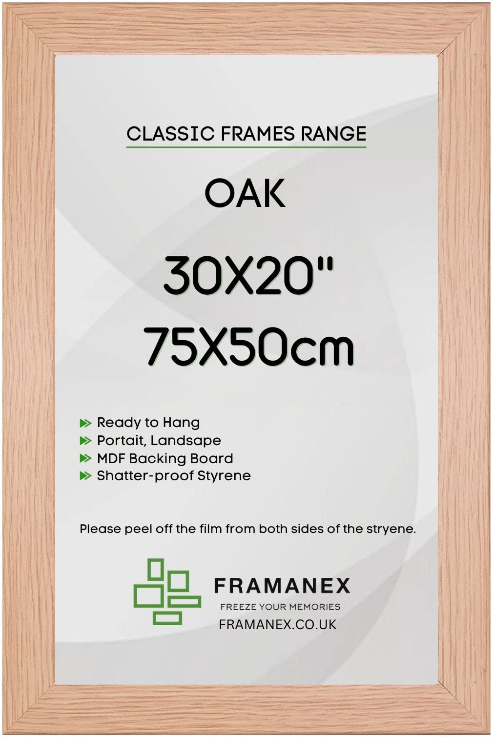 Framanex Oak Modern Colour 30X20 Picture Photo Poster Frames | 20X30 Inch Rectangle Picture Frame | Wood Finish Photo Frame