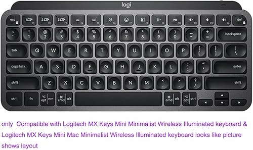 Miniatura 2 de Funda de silicona para teclado de escritorio ultra fina, compatible con teclas Logitech MX Mini Minimalista y MX Keys Mini para Mac Teclado