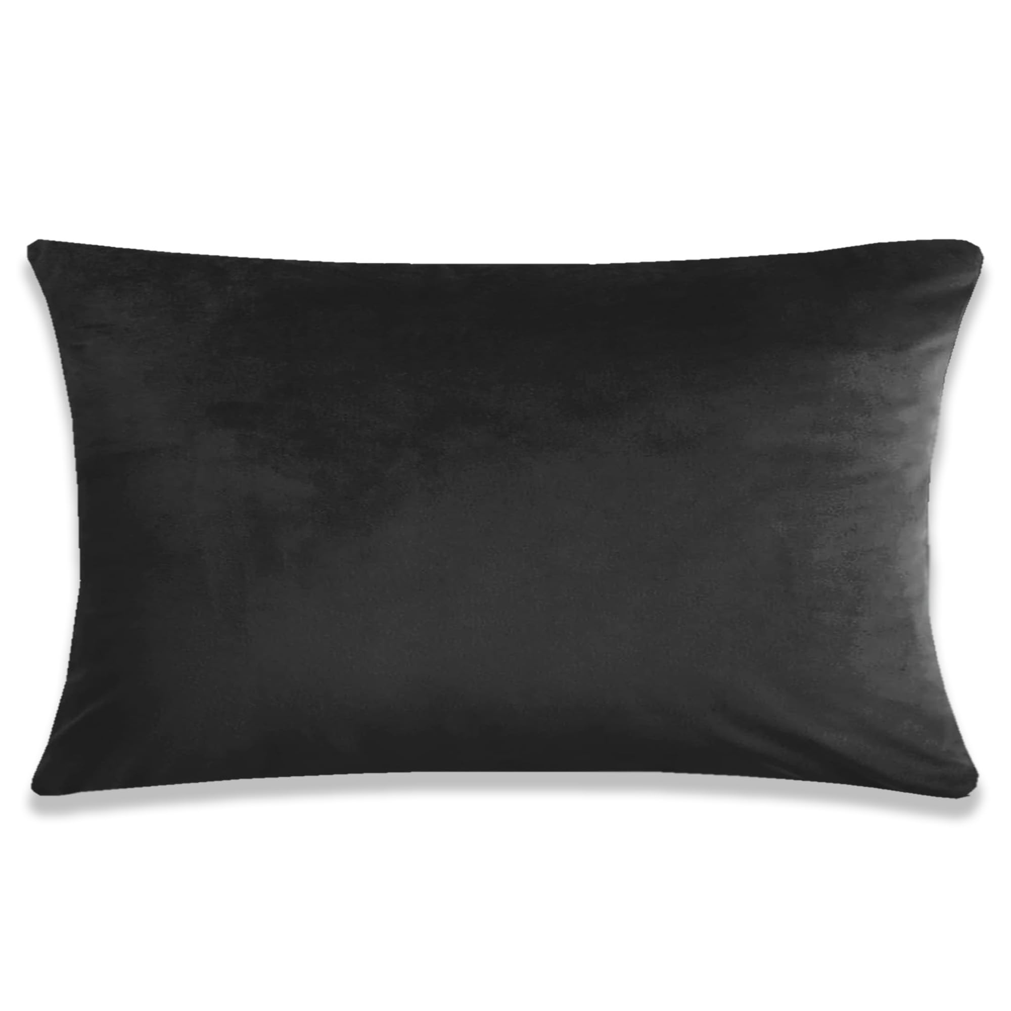 Kosiproducts Throw Rectangle Pillow Cushions with Covers, Hollow Fibre Filling, Decorative Indoor, Sofa, Patio, Rattan Seats [50cmx30cm, Black]