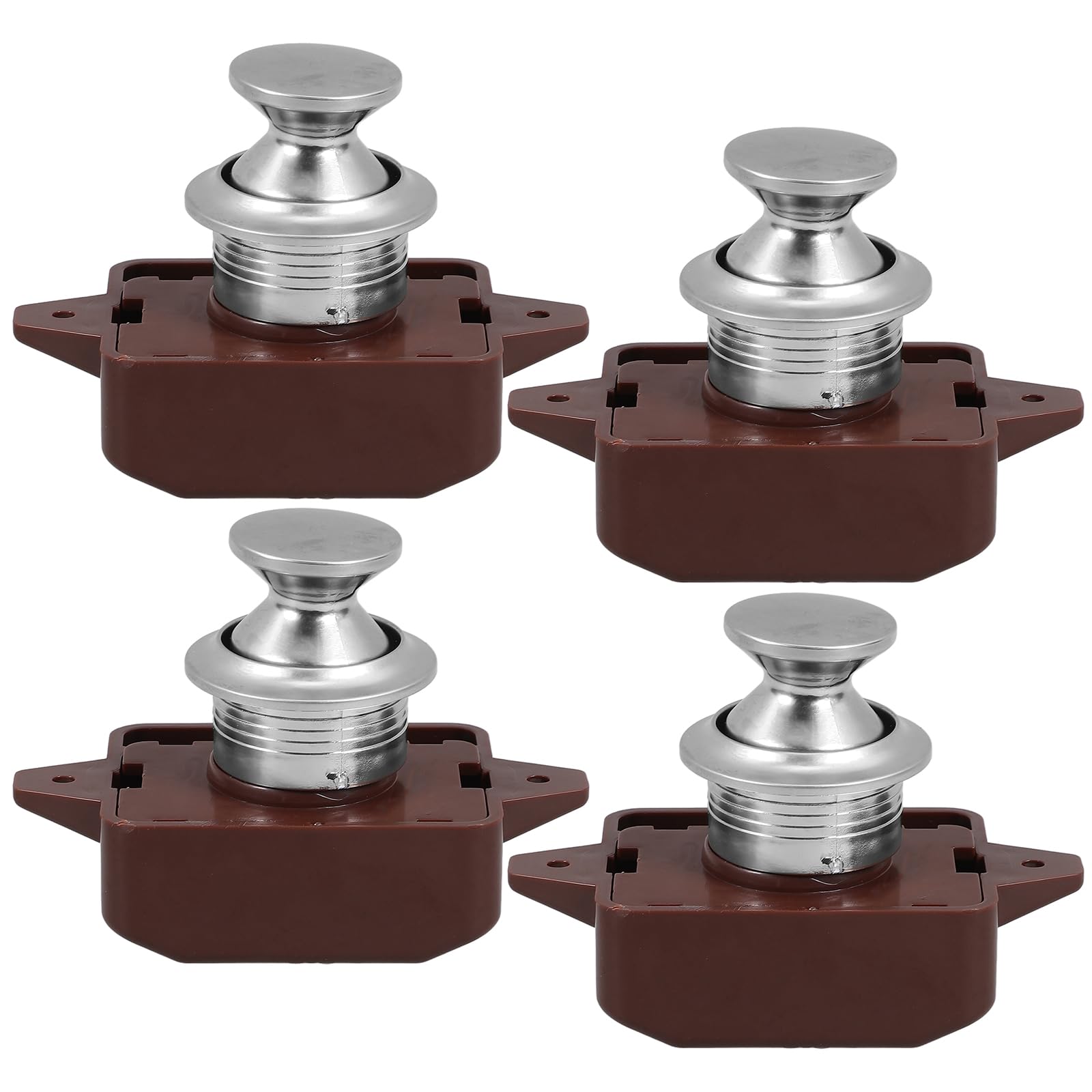 Loquets à bouton-poussoir robustes en zinc et ABS pour les portes de compartiments de bateau