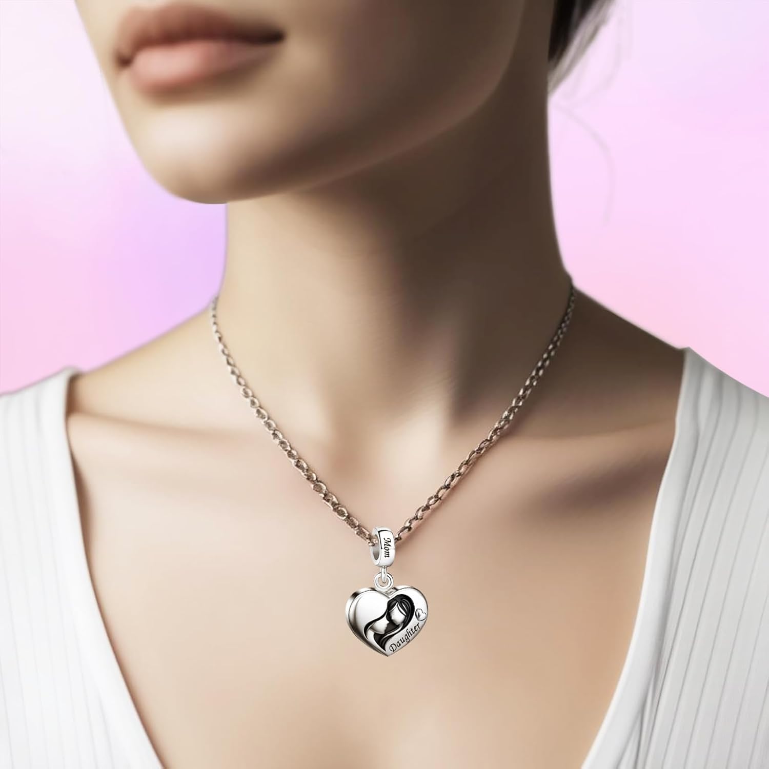 JMQJewelry Mother Daughter Mom Women Bead Charms Compatible with Pandora Bracelets Christmas Halloween - Image 3