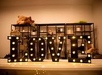 Vista 5 de Foaky Letrero de luces LED negras con número de marquesina, luces de números de marquesina iluminadas para luz nocturna, boda, fiesta de cumpleaños