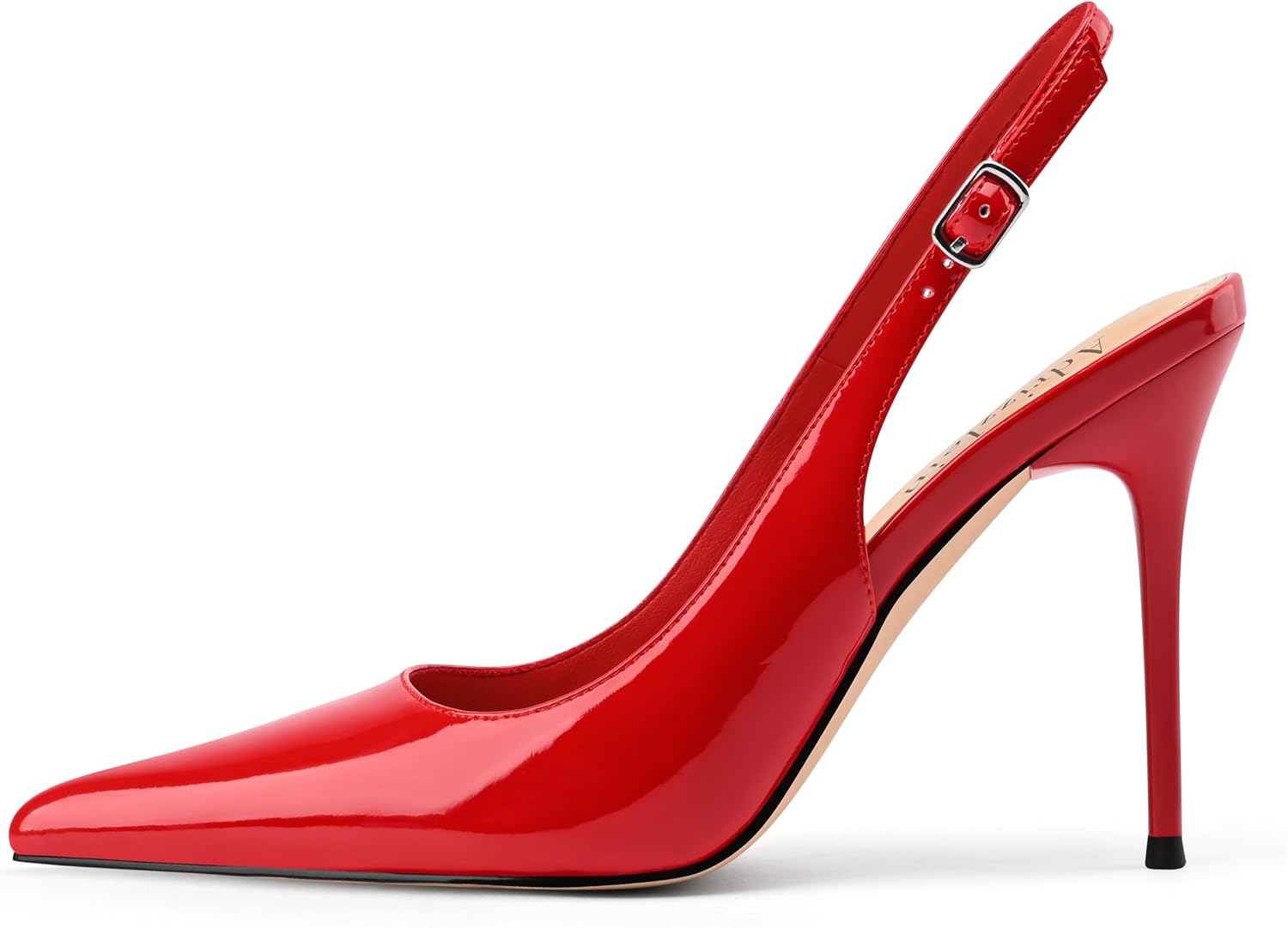 Adrizzlein Womens Slingback High Heels Pointed Toe Heels Closed Toe Stiletto Pumps Comfortable Sexy Non-Slip Elegant Wedding Party Shoes - Image 5