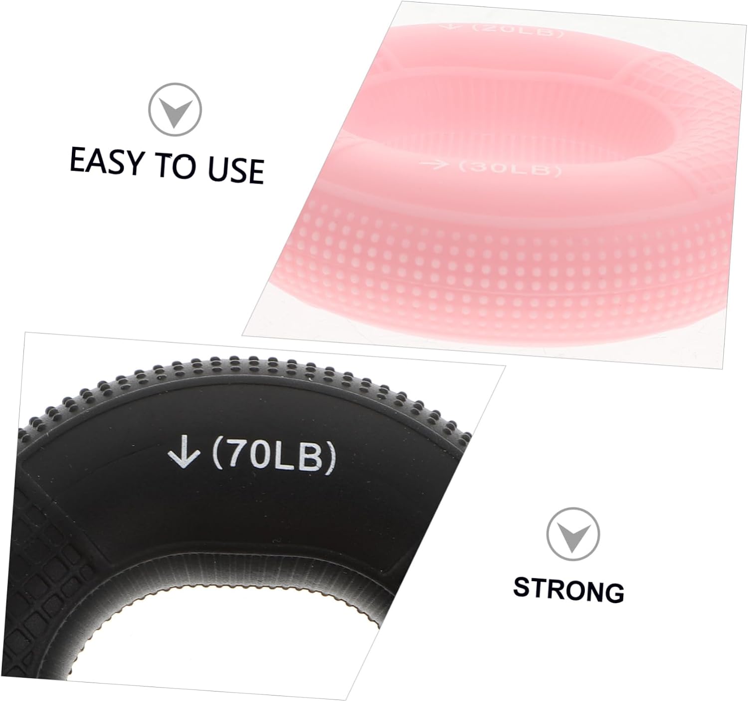 3pcs Hand Grip Ring Multi-functional Senior Forearm Exerciser for Strength Hand Training Tool Fitness
