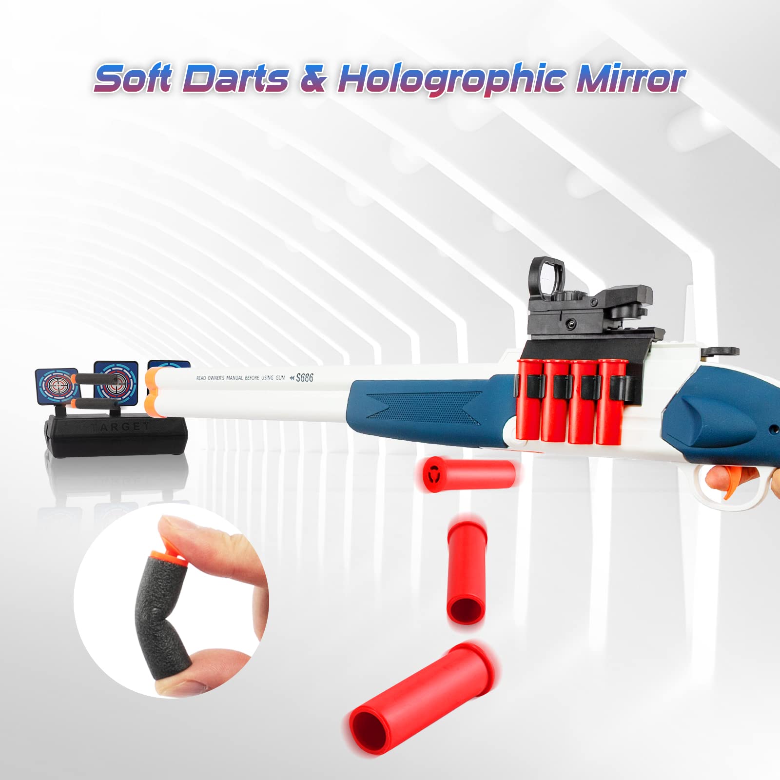 Buy Shotgun Soft Bullet Toy Gun with Shell Ejecting Air Soft Bullet