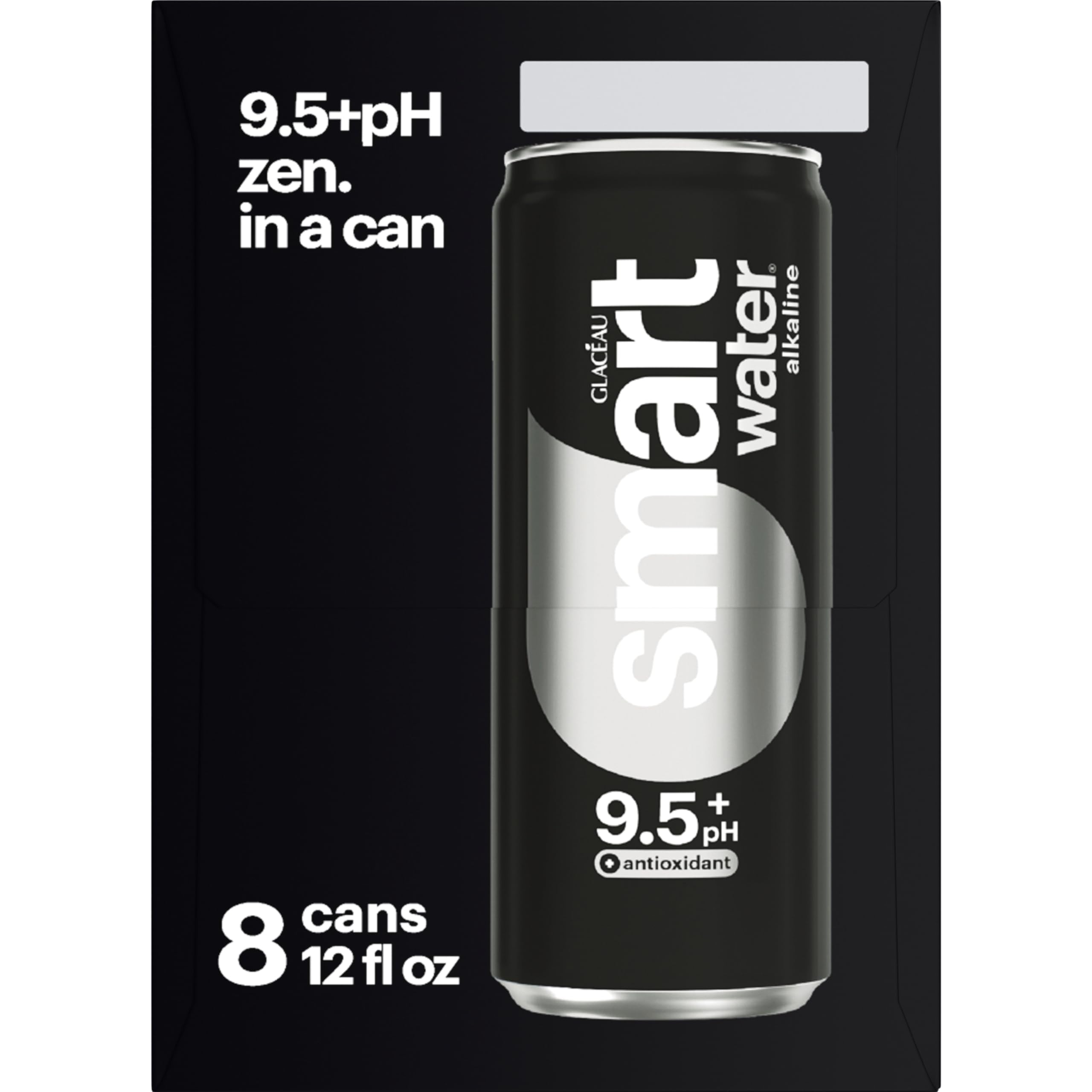 Smartwater Alkaline + Antioxidant Aluminum Can 12oz 8pk