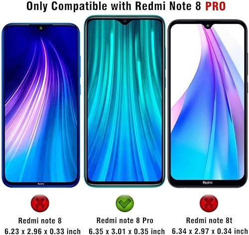 [2 Pack] Screen Protector Compatible With Xiaomi Redmi Note 8 Pro Tempered Glass 9H Hardness,Crystal Clear, Anti-Scratch, Bubble Free, Case Friendly #TOP3