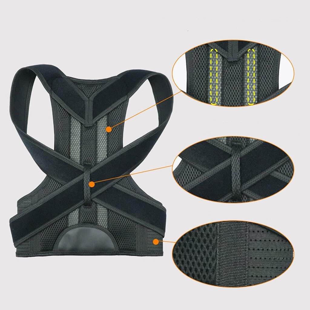 Full-Support Posture Corrector Back Brace for Men Women Relieves Upper Lower Back Pain Support for Neck Back Shoulder Improves Posture (Size : X-Large) (Xx) (Small)