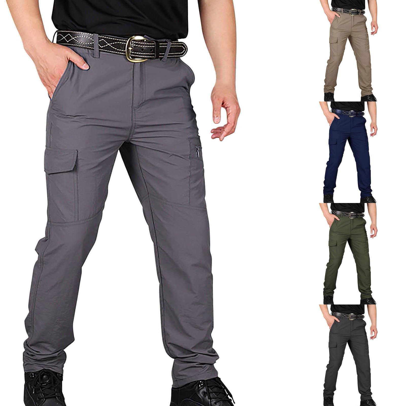 Pantaloni da lavoro uomo elasticizzati Pantaloni Trekking Uomo Softshell Pantaloni da Lavoro Estivi Impermeabili Pantaloni Montagna Escursionismo Leggero Traspirante Asciugatura Rapida All'aperto