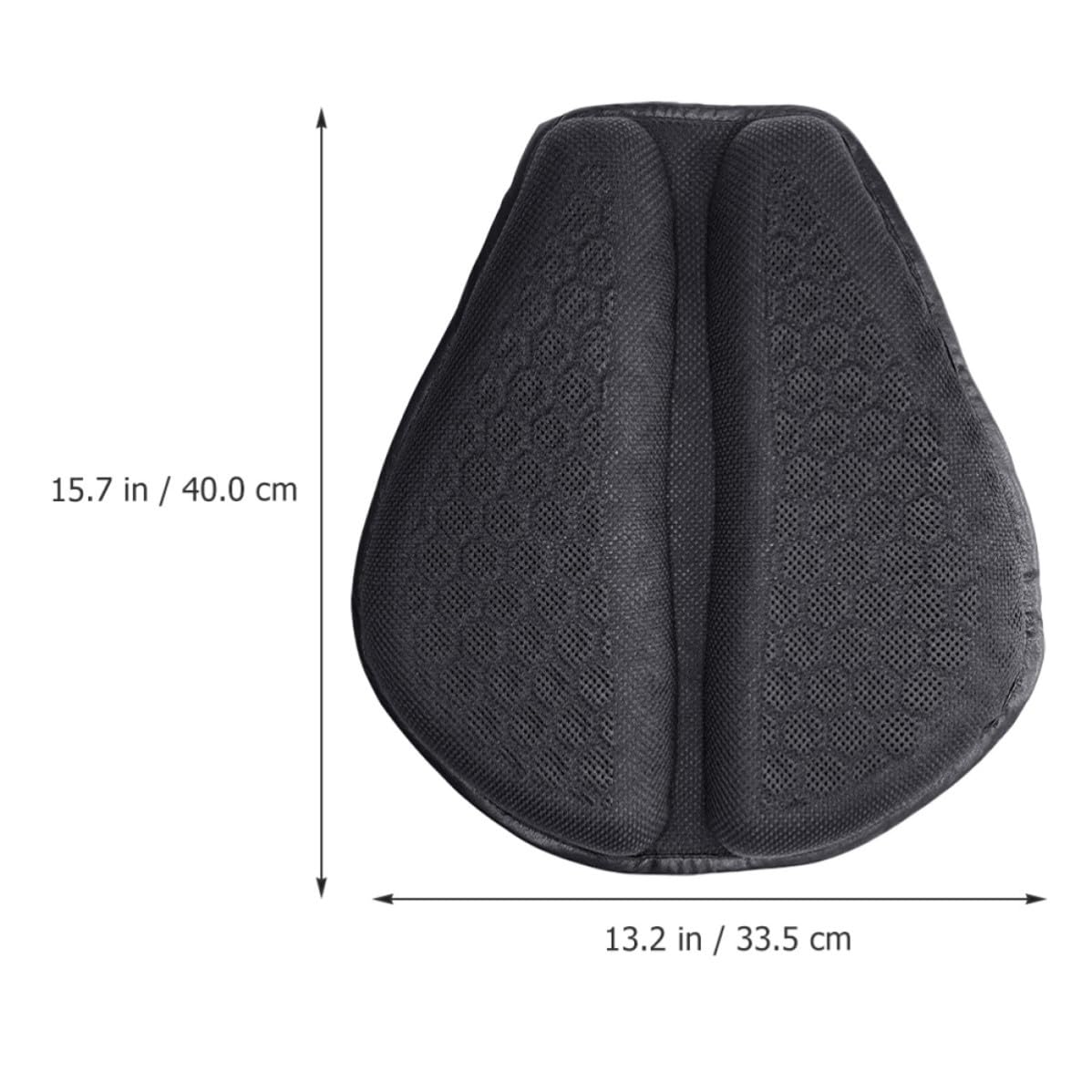 Toddmomy Housse de Selle de Moto Respirante en Maille 3D Noire, Coussin de Siège Souple et Amortisseur, Couvre-Selle pour Toutes Saisons Moto