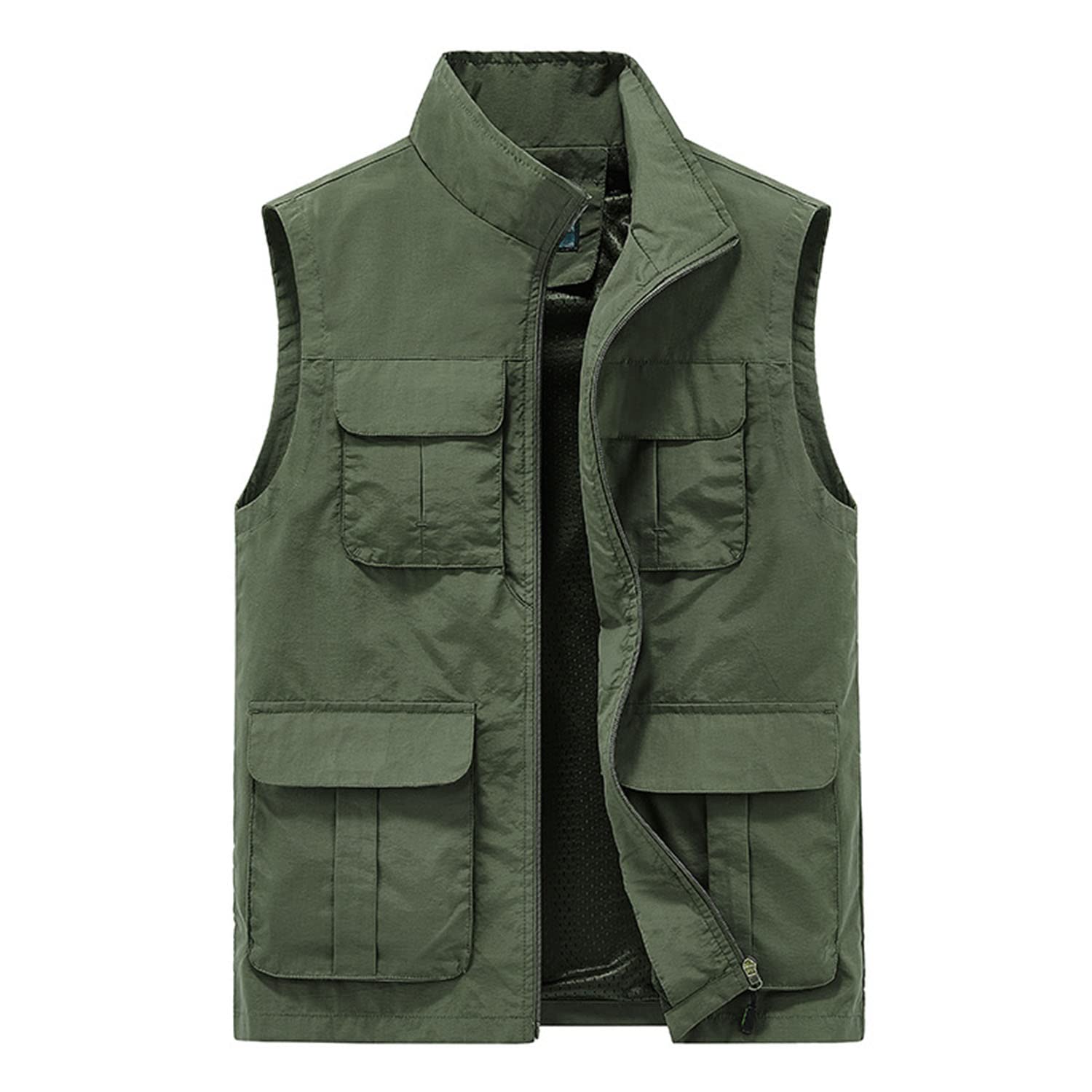 Chaleco Hombre Multibolsillos Casual Chaleco Outdoor Sin Mangas Escalada Y Pesca Chaleco Secado Rápido Chaqueta Transpirable