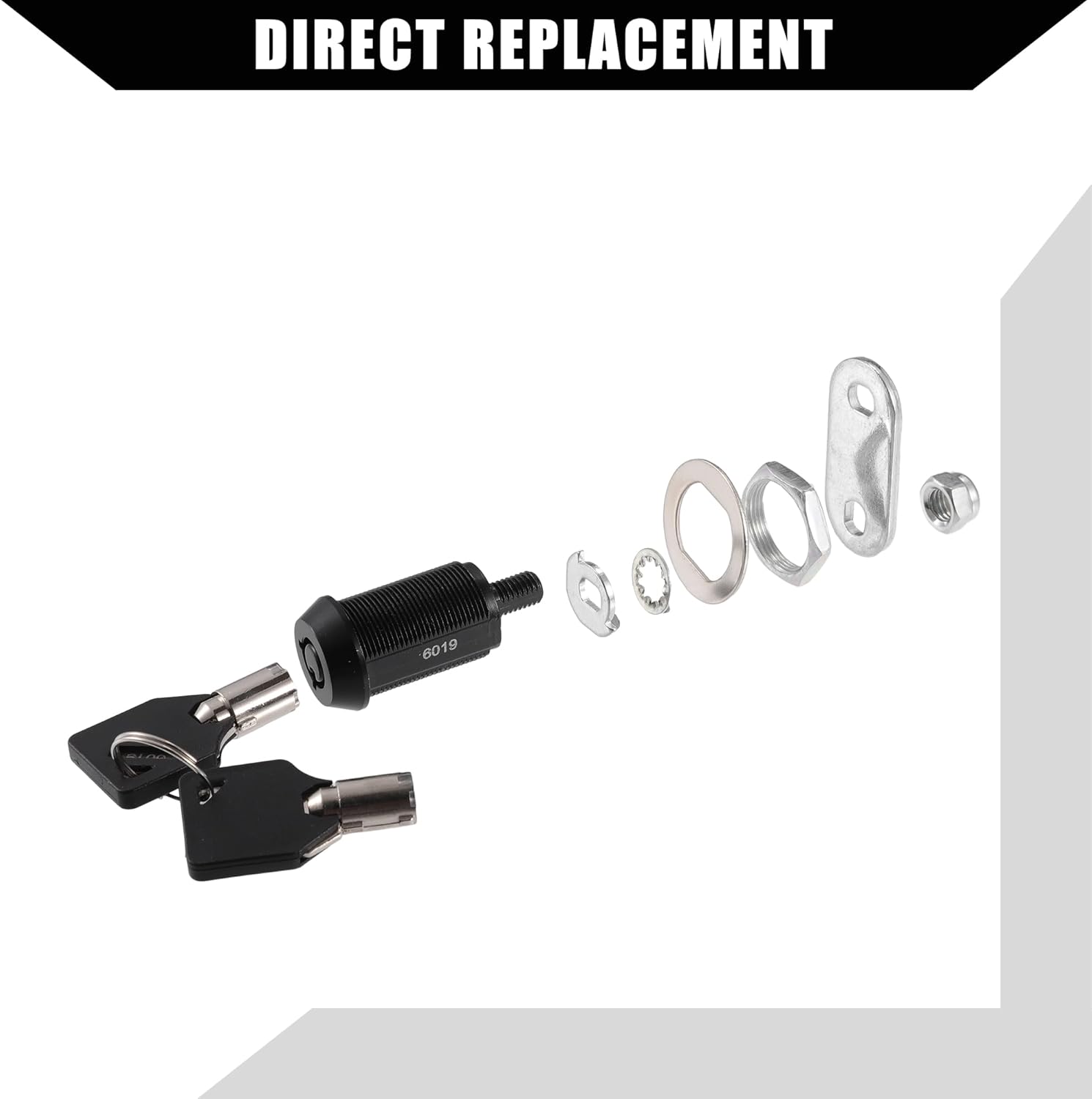 RV キャンパーバンロックセット 鍵6個付き 内側RV収納ドアロック ファイルキャビネットツールボックス用 丈夫 1-1/8インチ