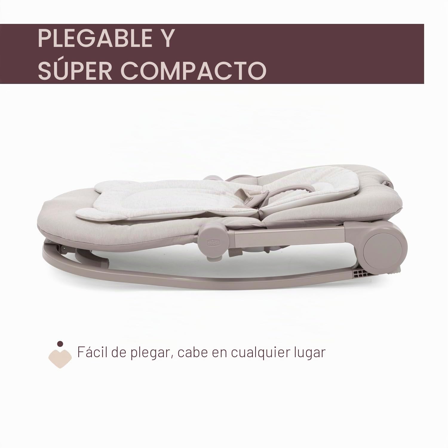 Chicco Silla Mecedora Mia 2 en 1, Hamaca para Recién Nacido y Primera Silla, Reductor de Algodón Orgánico, Barra de Juego Reversible, Música y Vibración, Modo Balancín o Fijo, Desde 0 meses