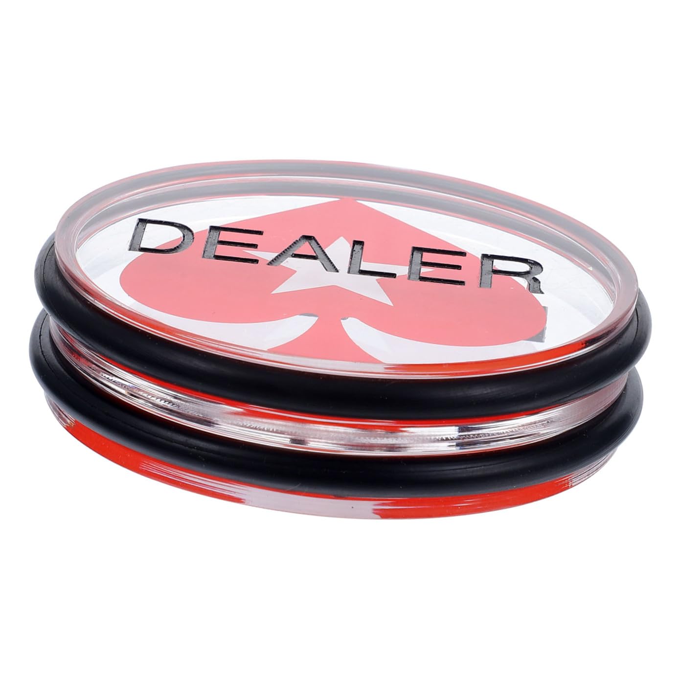 BESPORTBLE Jeton De Poker Bouton Croupier 75 Mm Grand Format pour Joueurs, Accessoire en Acrylique Double Face, Marqueur De Jeu Poker, Tournoi Et Parties à Domicile,