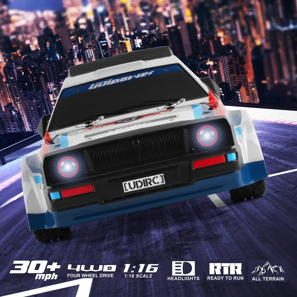 1:16 Rc Drift Car Roadster, 30 Km/h High Speed, Napęd Na Wszystkie Koła Z Reflektorami Led, Systemem Eps I Kołem Zapasowym Do Wyścigów I Driftu