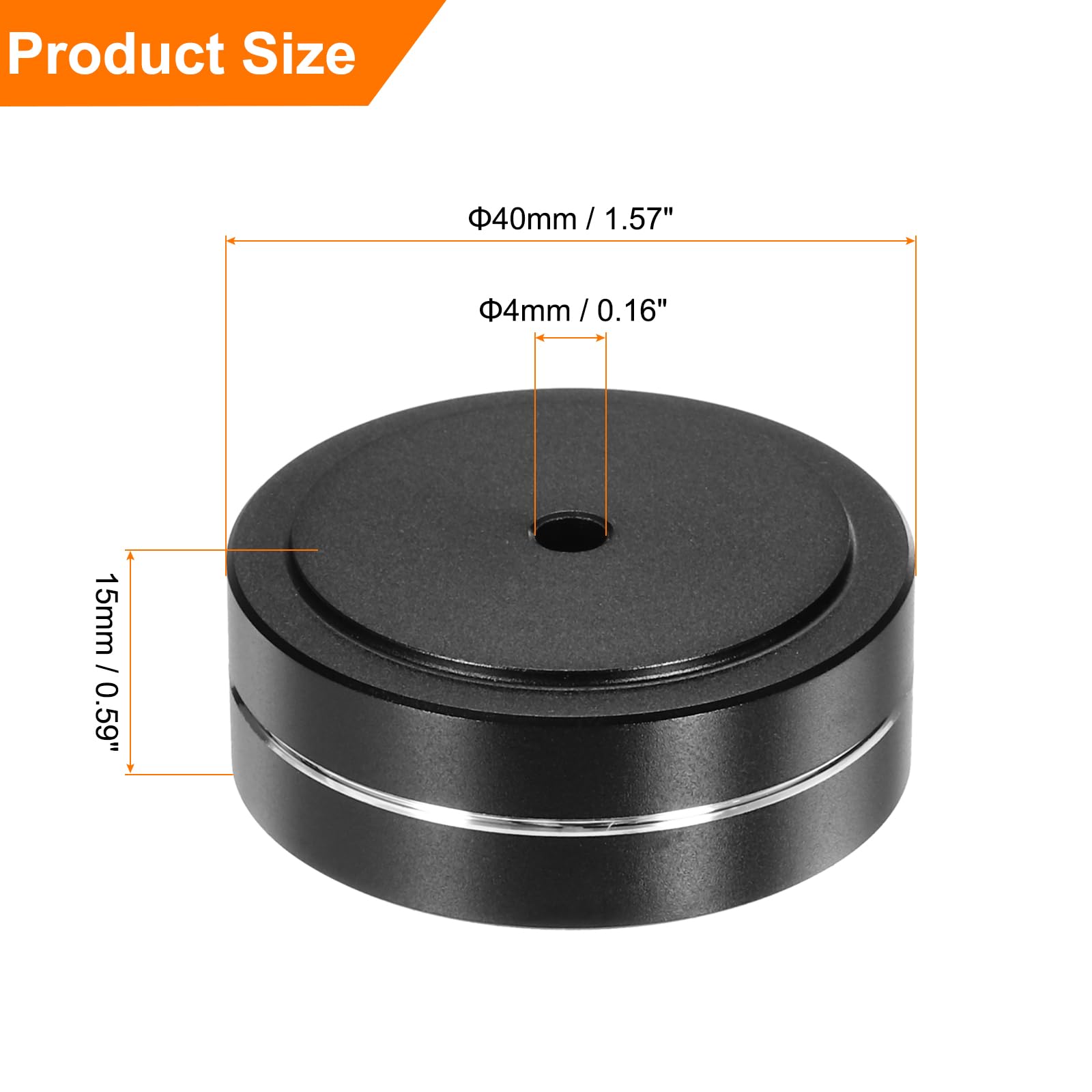 Sourcing Map 8 Pcs Subwoofer Isolation Pad, 40x20mm Speaker Isolation