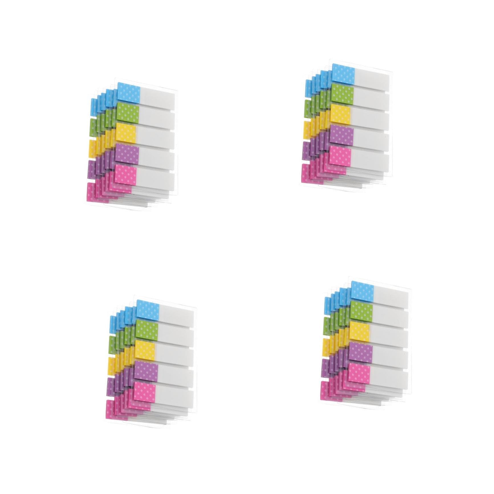 SHINEOFI 24paquetes Pestañas De Página Autoadhesivas De Brillantes De Etiquetas De Papel Para Marcar y Organizar Notas Para Estudiantes y Oficina