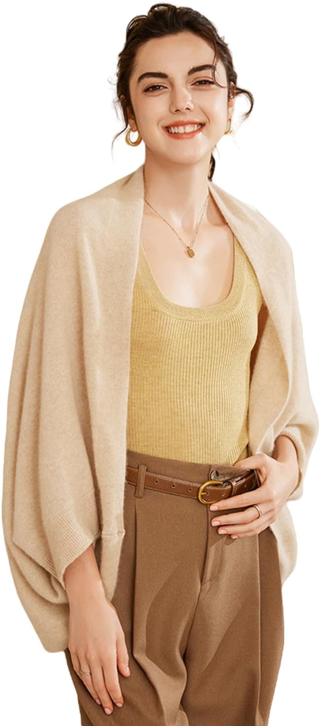 Fuxiqar Wrap Sweater for Women Warm Shawl Blanket Scarf with Sleeves Poncho Pashmina Shall with Two Shawl Clips - Image 4