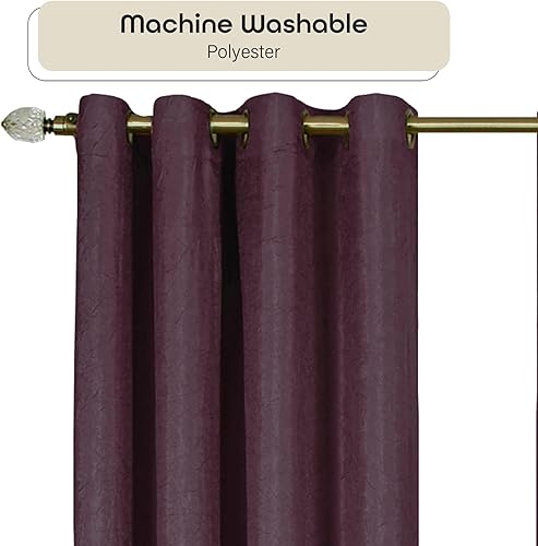 Miniatura 3 de Achim Home Furnishings cortinas blackout con arandelas Berenjena,Plata,Borgoña,Bronceado,Blanco,https://www.amazon.com/dp/undefined