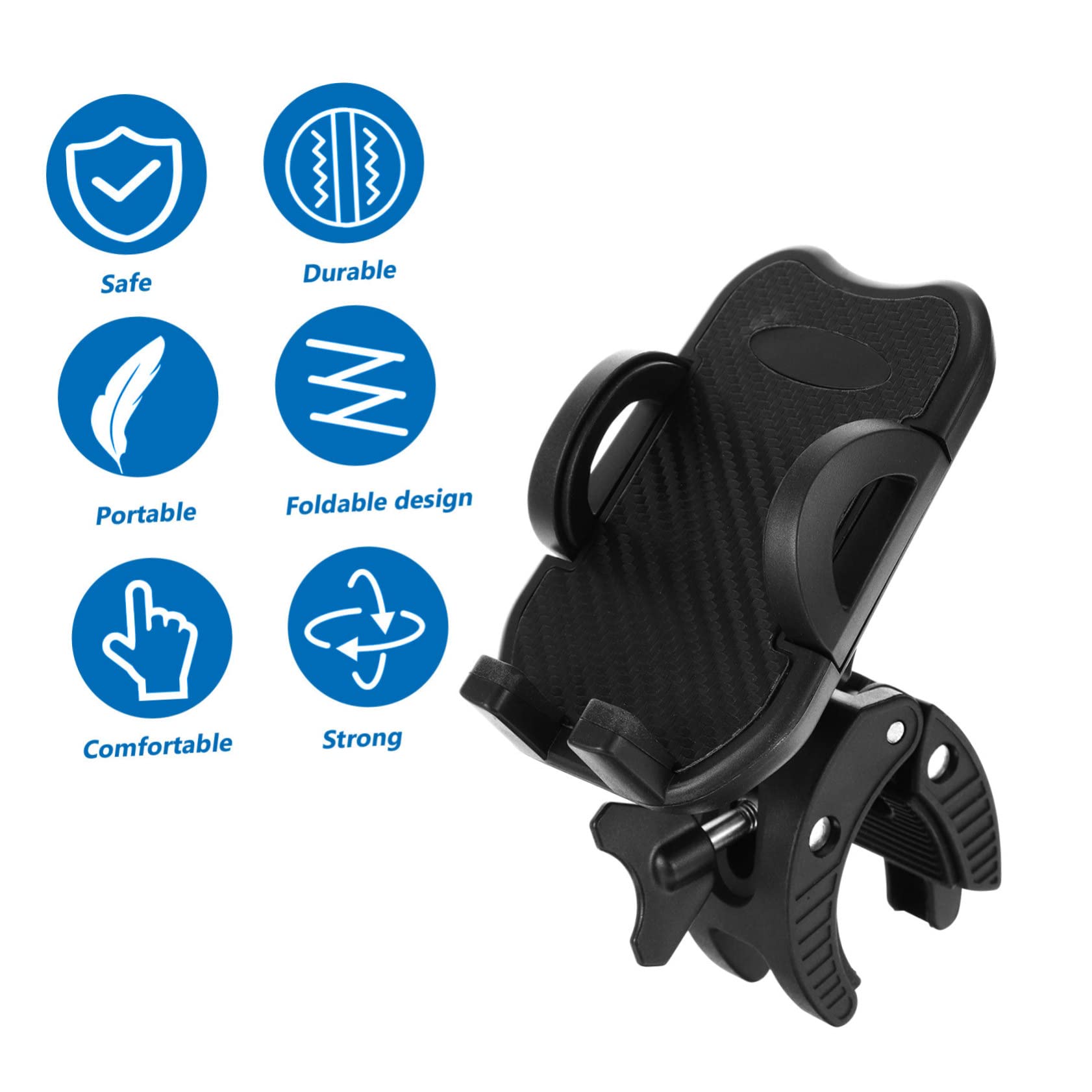 POPETPOP 1pezzi Supporto Per Telefono Cellulare Moto Design Anti-vibrazione Per Montaggio Su Manubrio Materiale Resistente e Duraturo